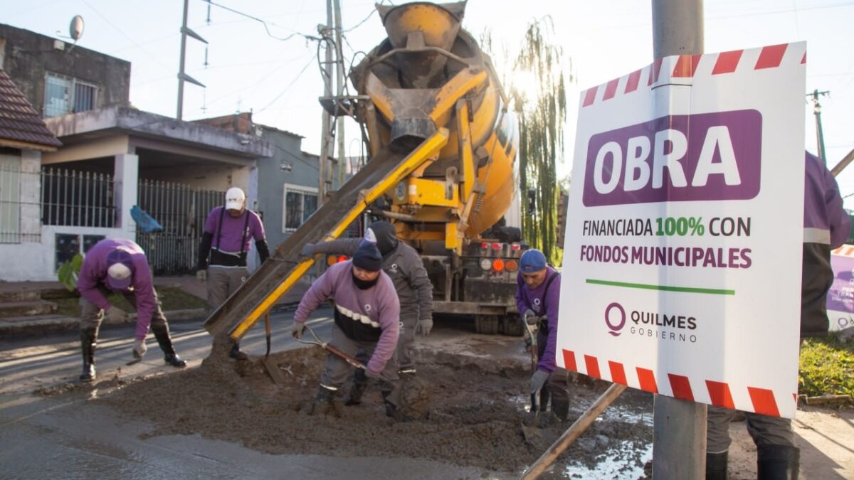 Avanza el Plan Municipal de Bacheo en Quilmes Oeste