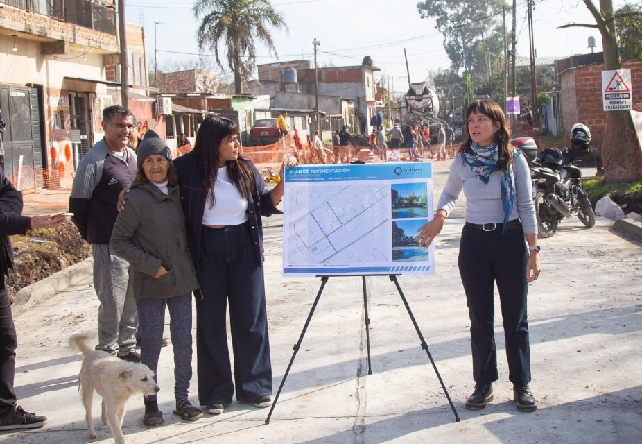 Avanza pavimentación en Quilmes: nueva red en La Florida