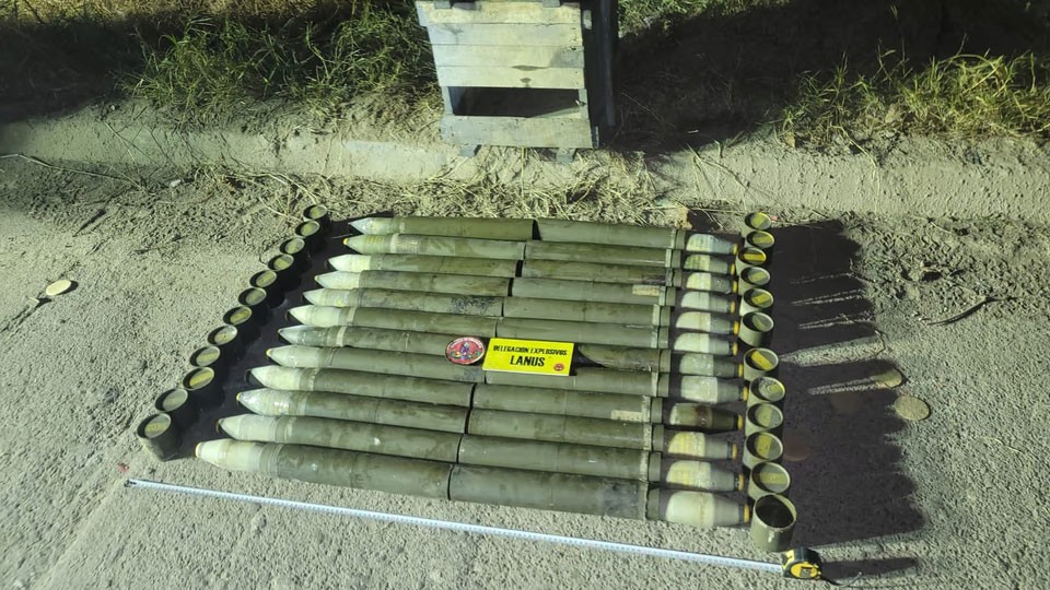Detonaron 24 granadas antitanque halladas en predio de Monte Grande
