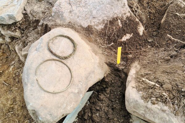 Arqueólogos hallaron dos aros de bronce de 2500 años en Suecia