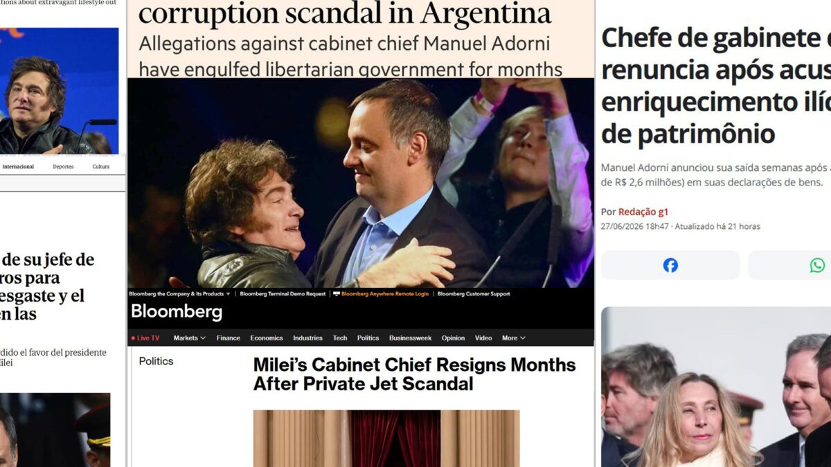 Caso Adorni genera alertas internacionales sobre costo político de Milei