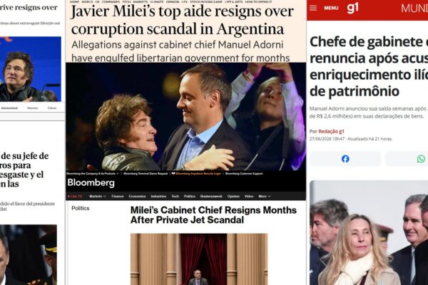 Caso Adorni genera alertas internacionales sobre costo político de Milei