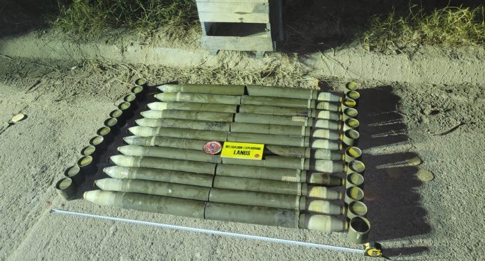 Encontraron más de 20 granadas en predio de Monte Grande