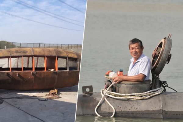 Agricultor chino de 60 años construye submarino de cinco toneladas