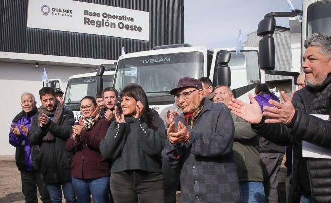 Quilmes incorporó cinco camiones volcadores a flota de servicios públicos