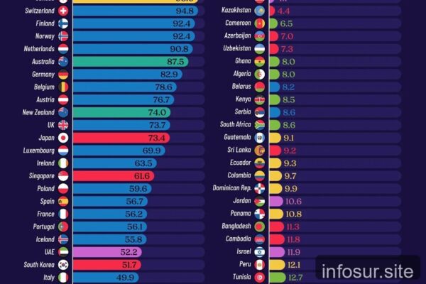 Ranking mundial 2026: Europa lidera percepción de bienestar, pero Emiratos Árabes Unidos sube posiciones