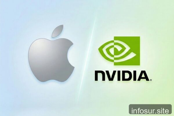 Apple se impone temporalmente sobre Nvidia en valoración bursátil