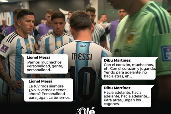 Messi y Dibu usan frases contundentes en el entretiempo de la final contra España