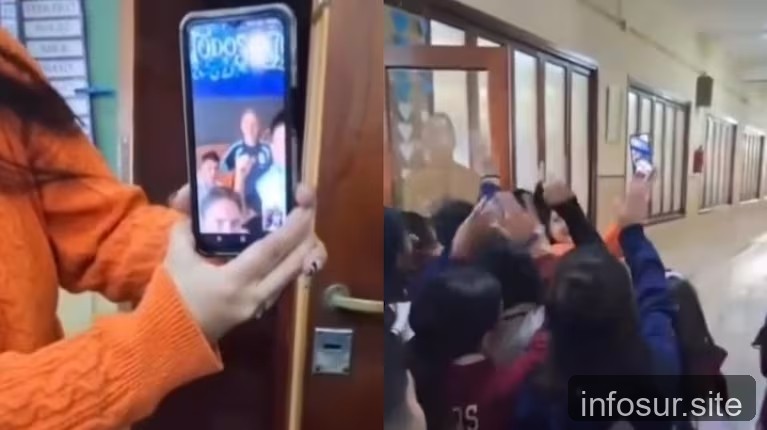 Selección Argentina sorprendió a estudiantes de Rafael Calzada con videollamada inesperada