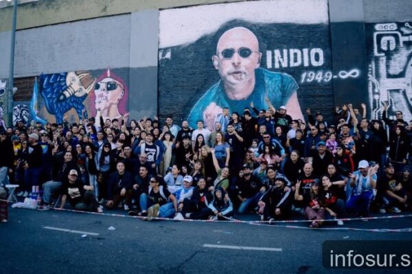 Llavallol: Inauguraron mural de 80 metros en homenaje al Indio Solari