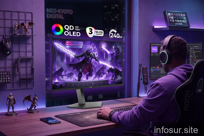 AGON lanza monitor QD-OLED de 31,5 pulgadas para gaming de alta gama