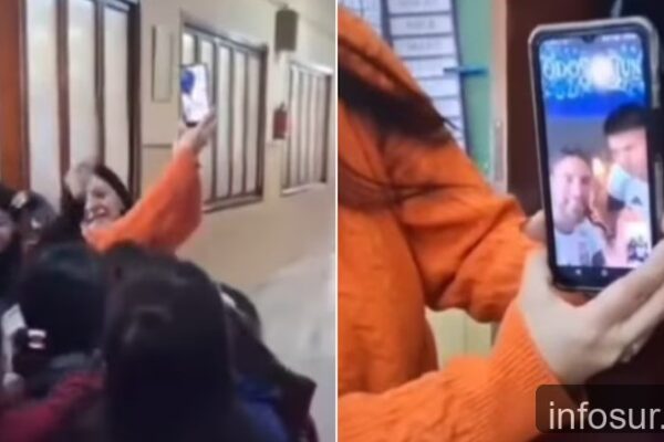 Selección Argentina sorprende a alumnos de Rafael Calzada con una videollamada inesperada