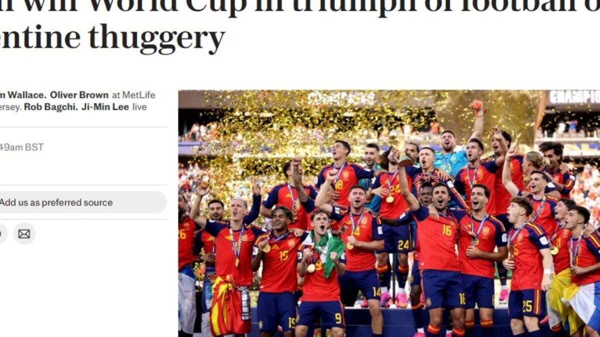 Prensa internacional celebró triunfo de España y criticó duramente a Argentina