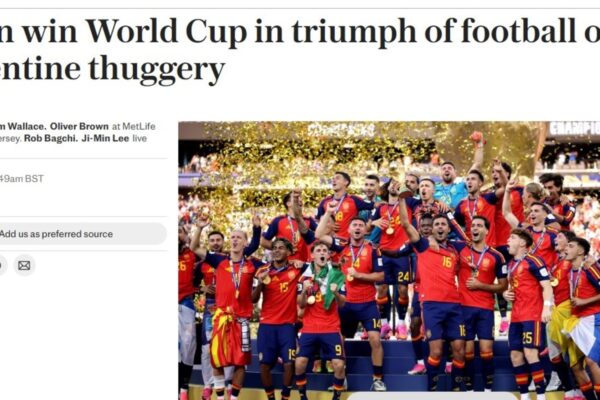 Prensa internacional celebró triunfo de España y criticó duramente a Argentina