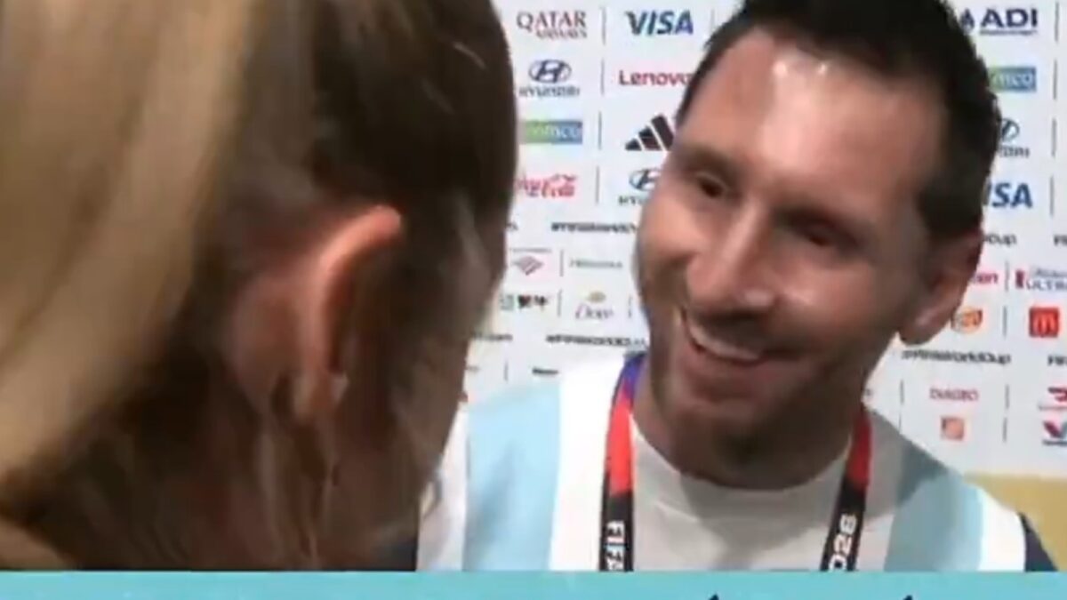 Messi saludó a Sofi Martínez: «Si te saludo porque te saludo»