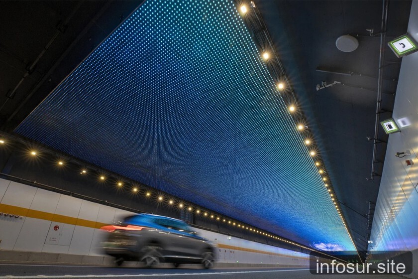 Túnel subacuático de Taihu en China usa 600.000 LEDs para evitar que el conductor se duerma.