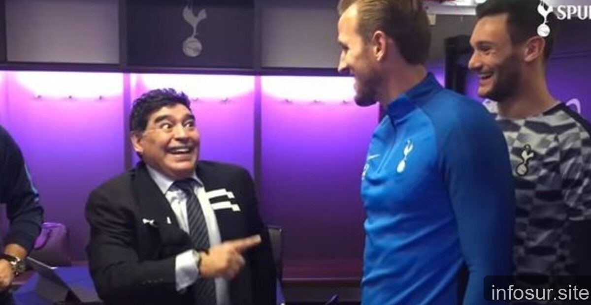 Maradona asesora a Kane antes del Mundial