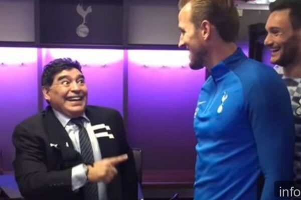 Maradona asesora a Kane antes del Mundial