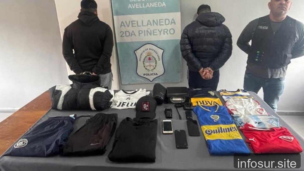 Dos delincuentes capturados tras robo de camisetas firmadas en Avellaneda
