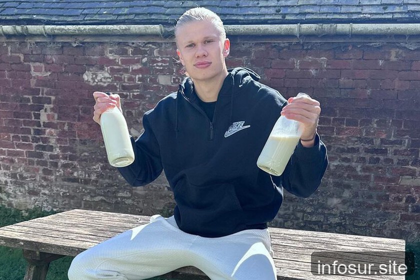 Leche cruda en la dieta de Haaland: autorizada para él, peligrosa para vos