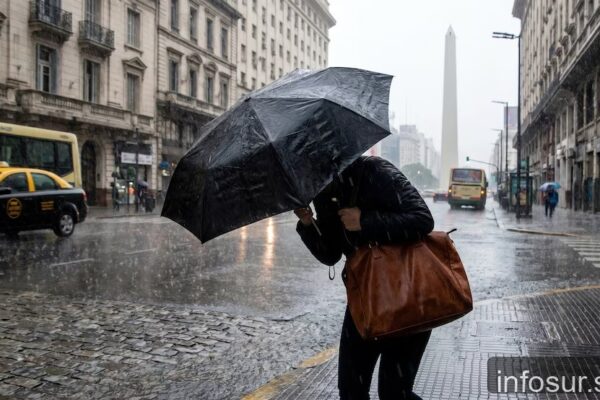 Alerta naranja vigente en AMBA tras lluvias intensas de la mañana