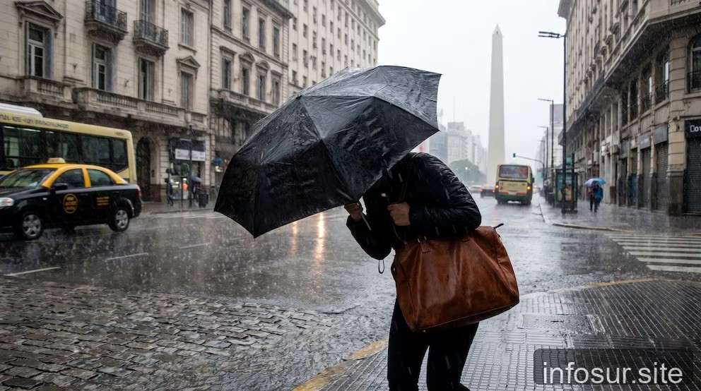 Alerta naranja vigente en AMBA tras lluvias intensas de la mañana