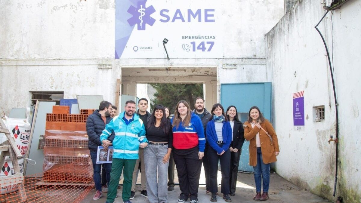 Avanza la refacción de la Central SAME en Quilmes