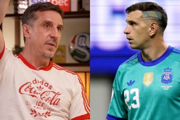 Neville criticó duramente a los centrales de la Argentina y ahora apuntó a Dibu Martínez para el Chelsea