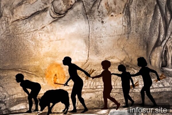 Cinco personas y un perro usaron ramitas de pino para iluminarse en una cueva hace 14.400 años