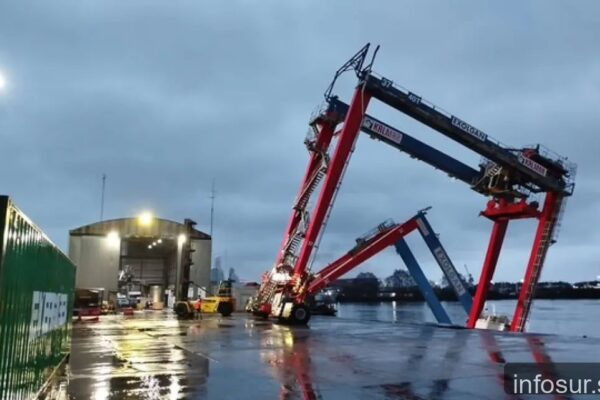 Avellaneda: se derrumbó parcialmente un sector del muelle de Exolgan en Dock Sud