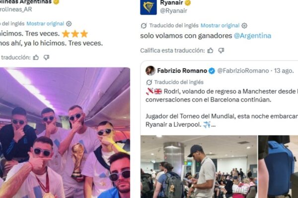 Aerolíneas Argentinas respondió con humor a Ryanair: "Eso ya lo hicimos. Tres veces"