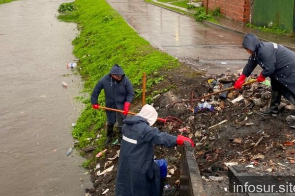 Municipalidad intensifica operativos de limpieza tras lluvias intensas en Almirante Brown