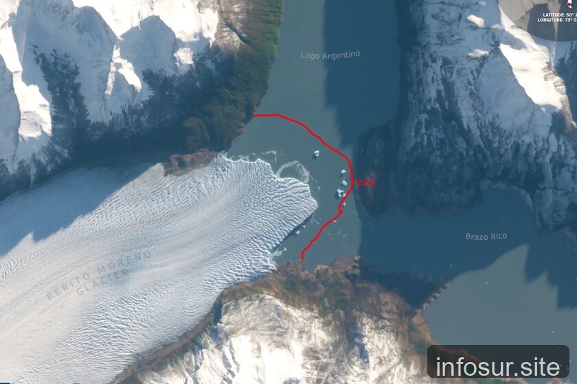 Satélites revelan retroceso acelerado del glaciar Perito Moreno