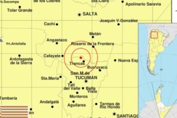 Un temblor de magnitud 5 generó preocupación en la madrugada de Tucumán