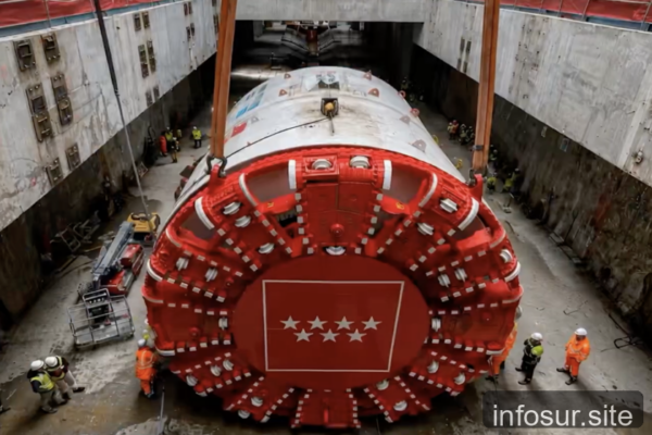 Mayrit llega a Palos de la Frontera un mes antes de lo previsto: la gigantesca tuneladora pilla ritmo por el subsuelo de Madrid
